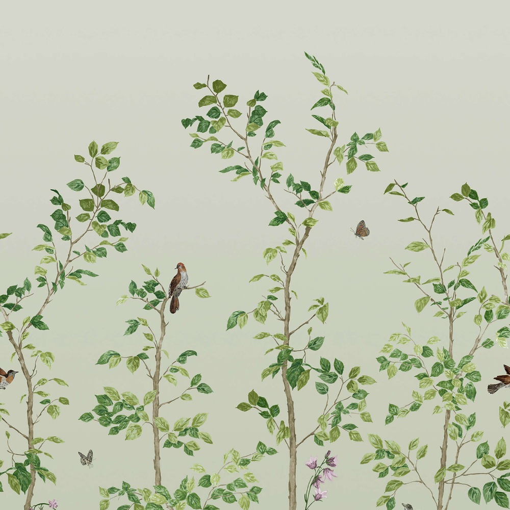 Bird & Bluebell Tapete - Raumtapeterie