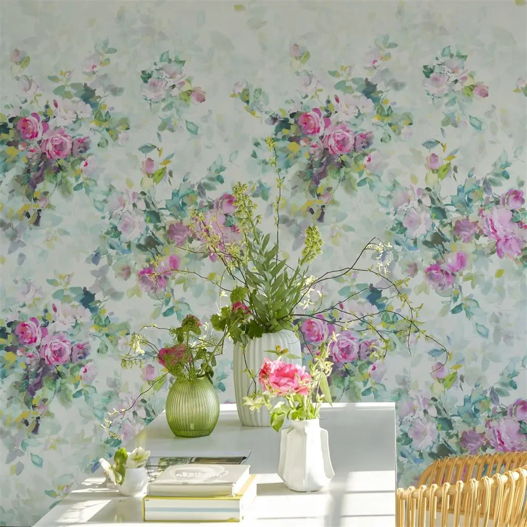 Designers Guild Bouquet De Roses Celadon Designers Guild