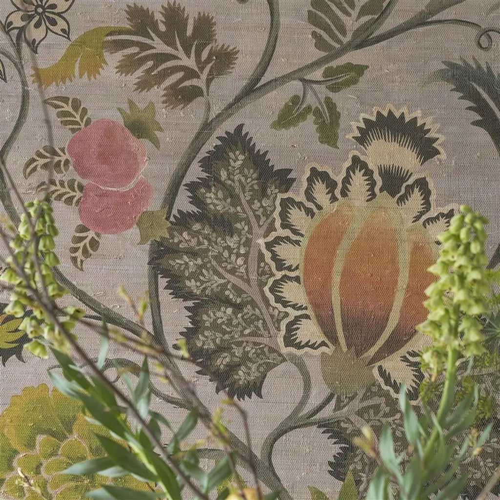 Designers Guild Brocart Decoratif Grasscloth Sepia Tapete Designers Guild