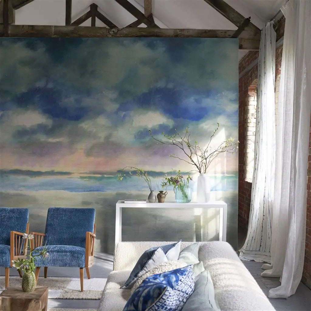 Designers Guild Paysage Marin Grasscloth Sky Designers Guild
