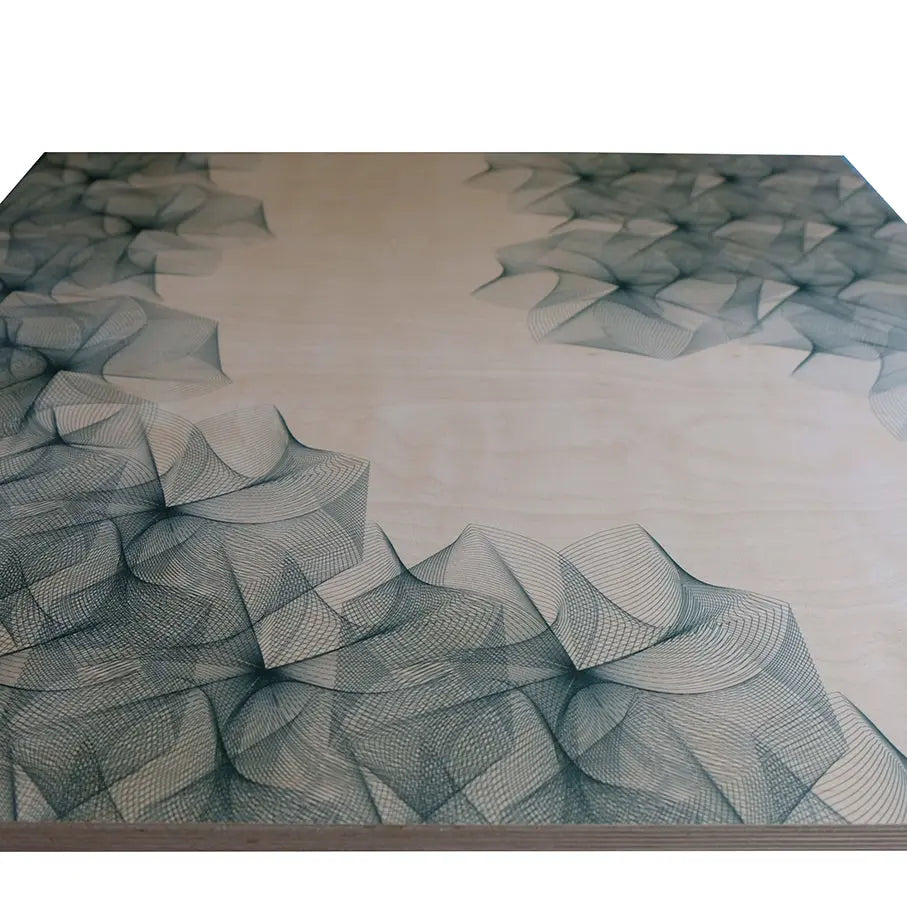 Grafik YAGEMEDIA Wohnzimmertisch „BLÜTE“ die Raumtapeterie