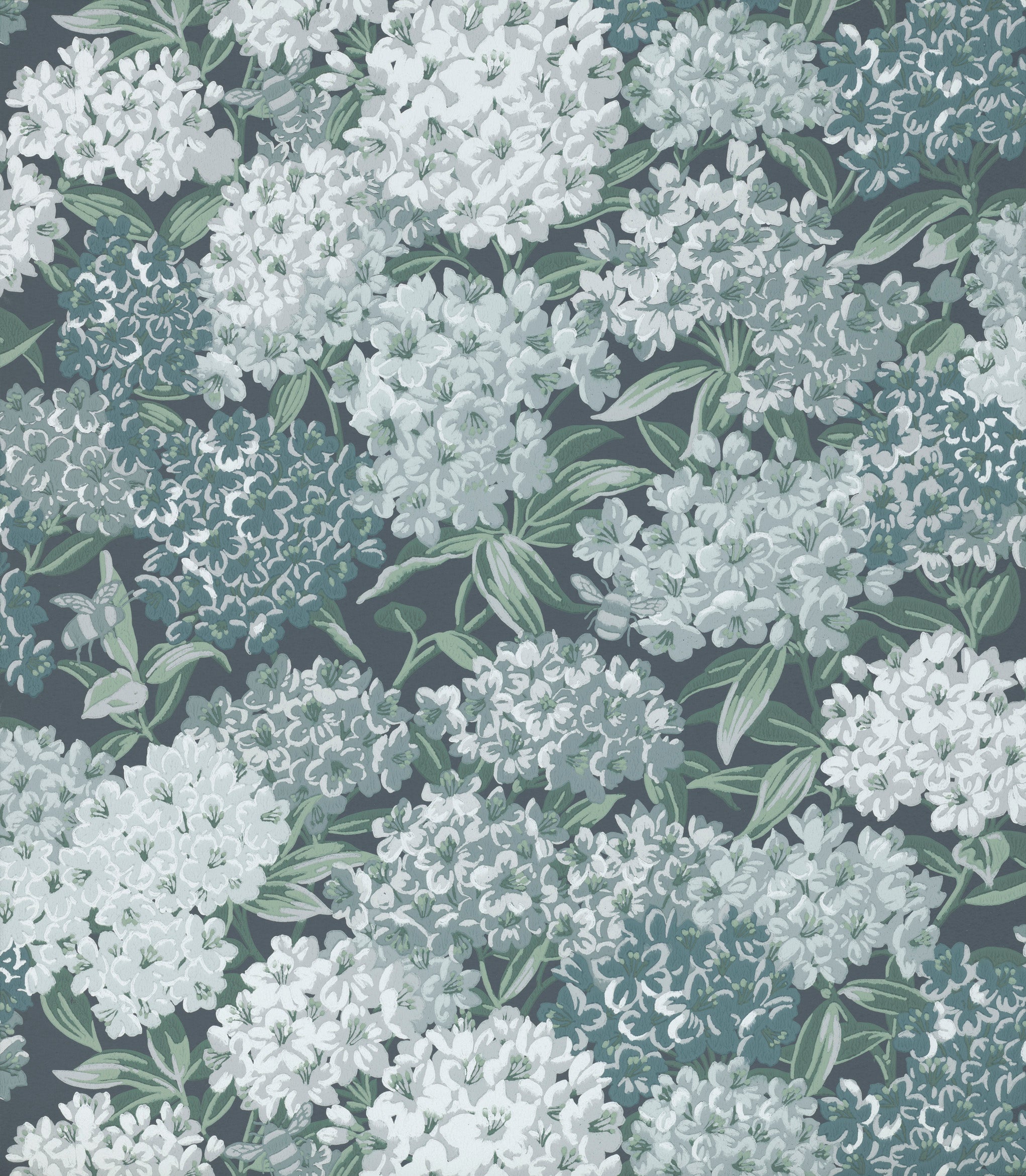 Rhododendron Walk – florale Tapete groß, elegant fürs Wohnzimmer - Raumtapeterie