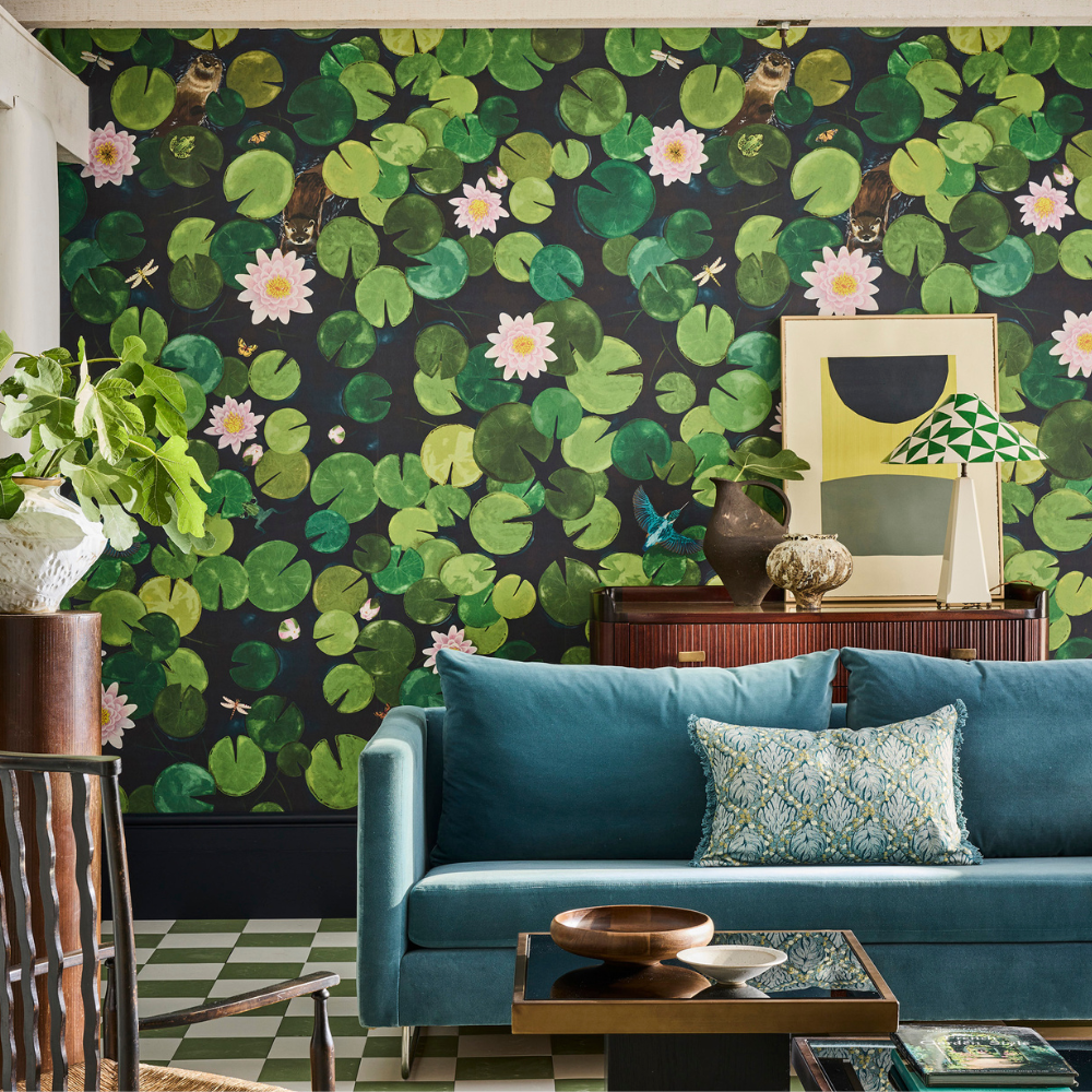 Lily Pads – Mural-Tapete Seerosen (großes Bildmotiv) - Raumtapeterie