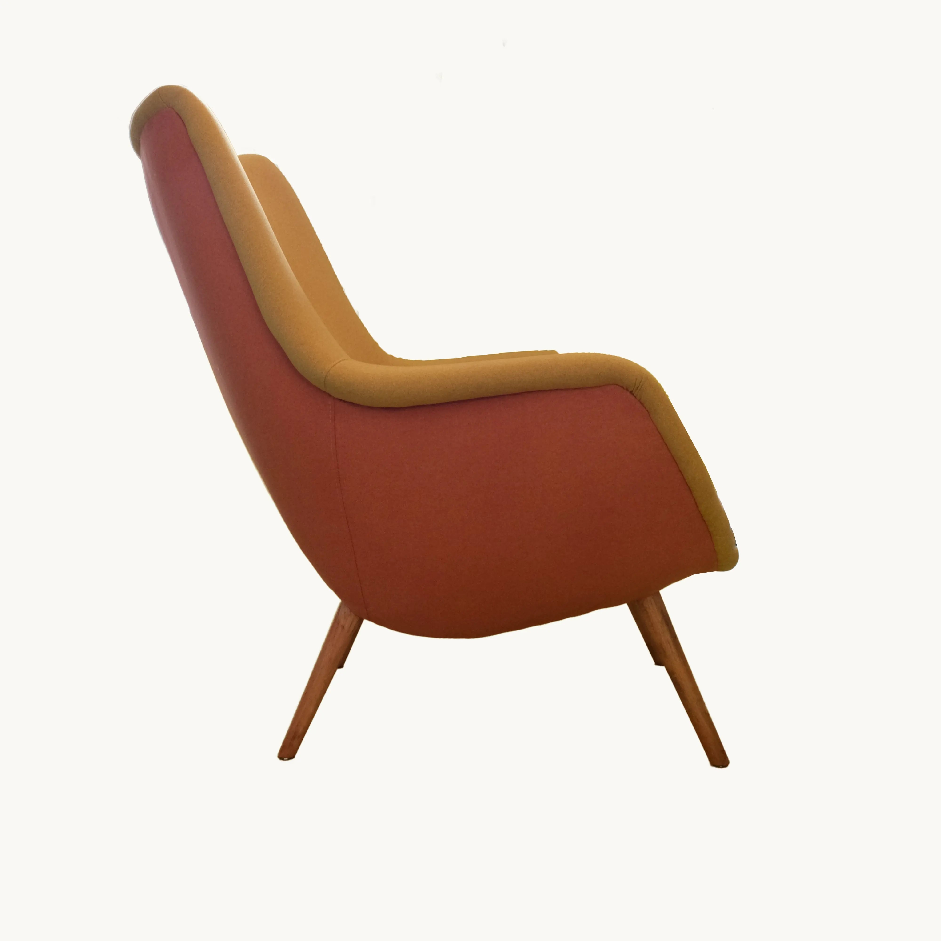 Manikks Sessel - 50er-Vintage-charming-senf/orange die Raumtapeterie