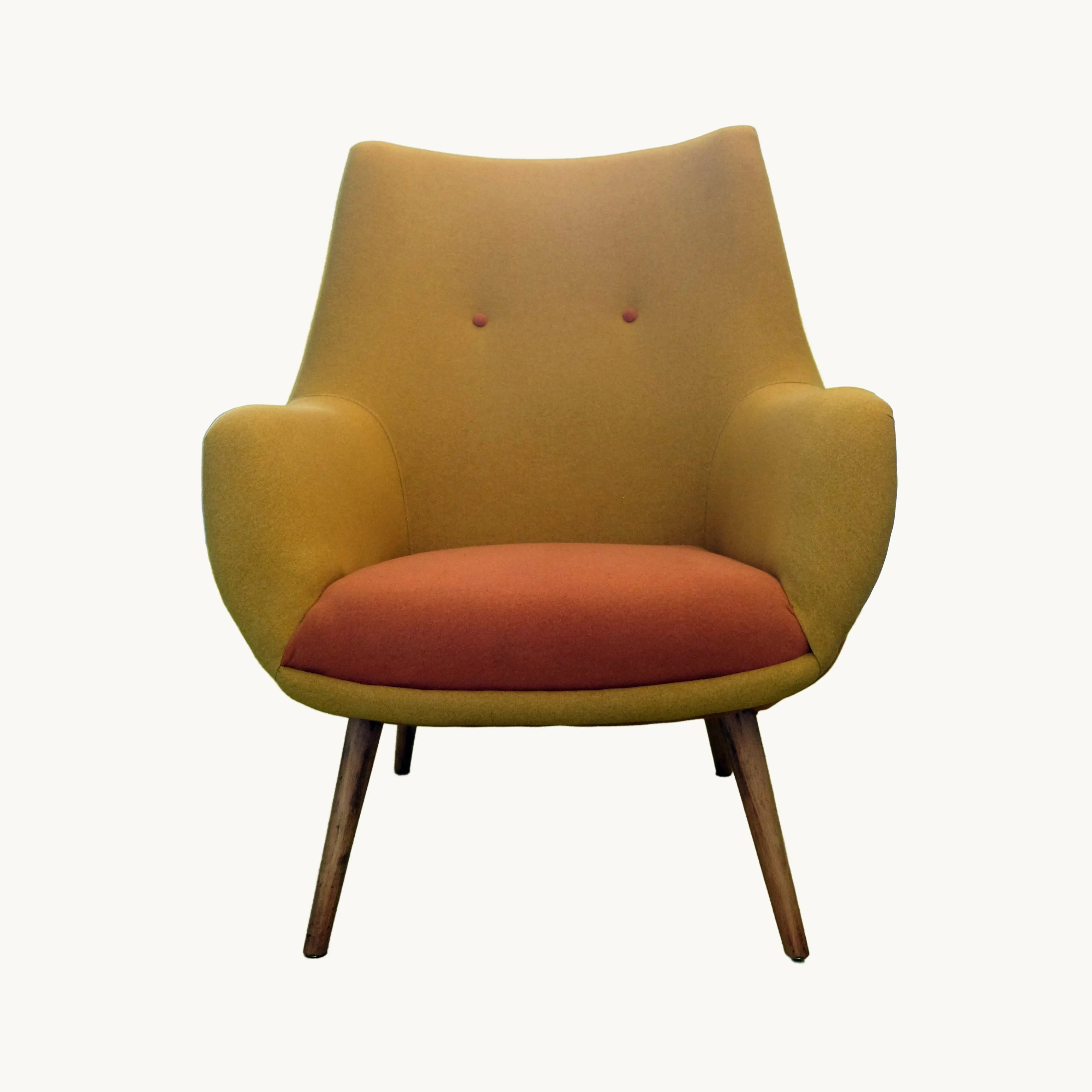 Manikks Sessel - 50er-Vintage-charming-senf/orange die Raumtapeterie