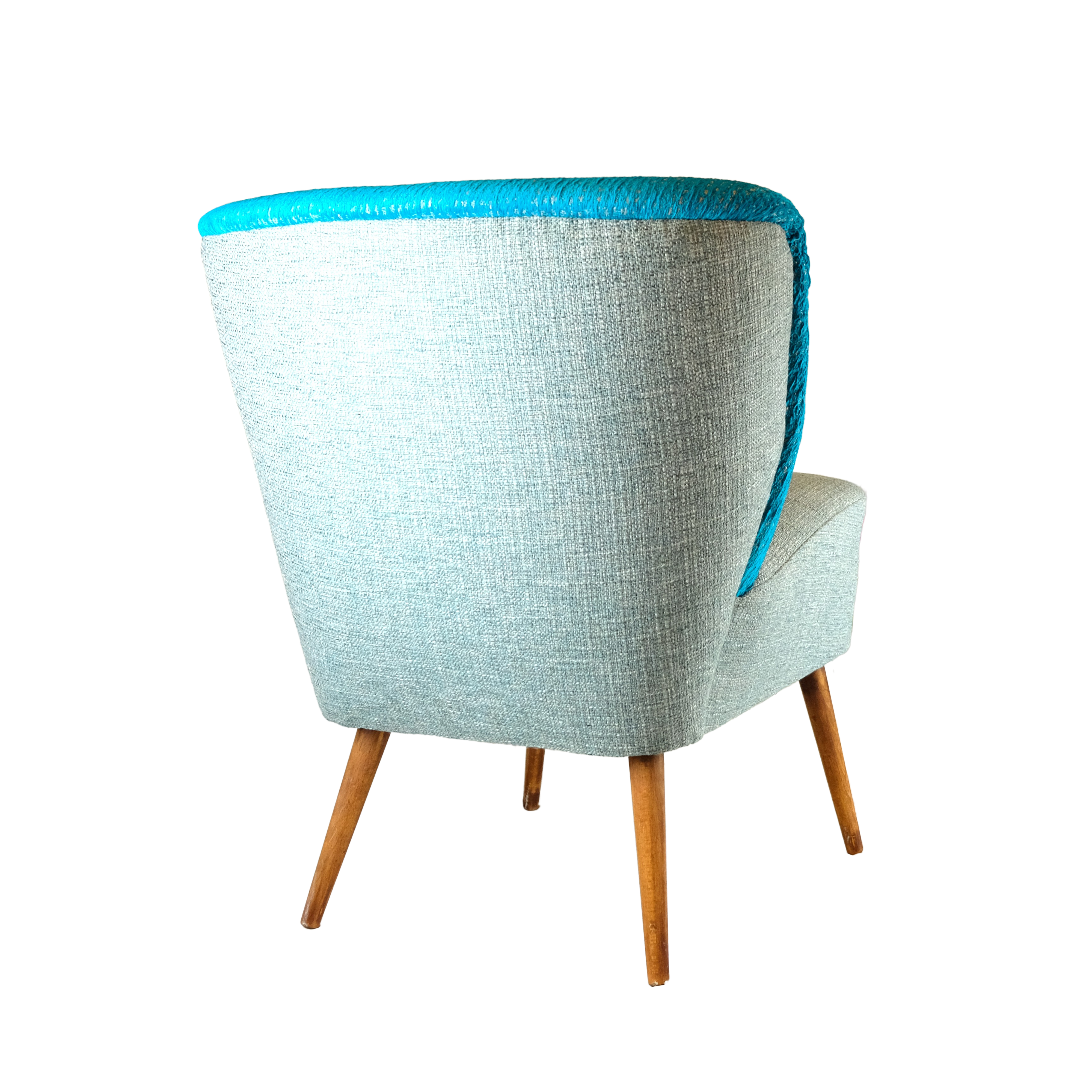 „Retro Cocktailsessel Cyan“– Retro-Flair für dein Zuhause - Raumtapeterie