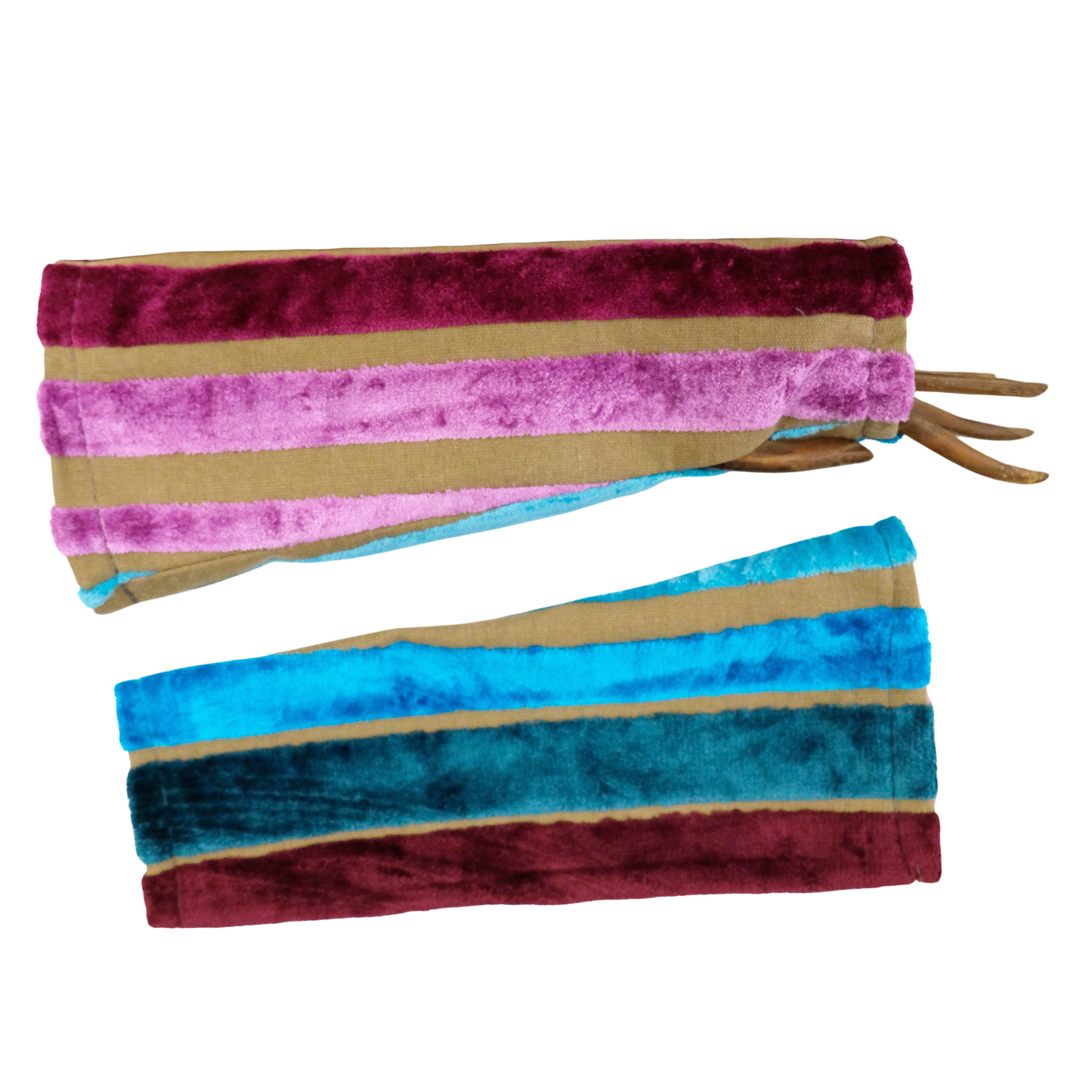 Gestreifte Stulpen – Mehrfarbiges Upcycling-Design - Raumtapeterie