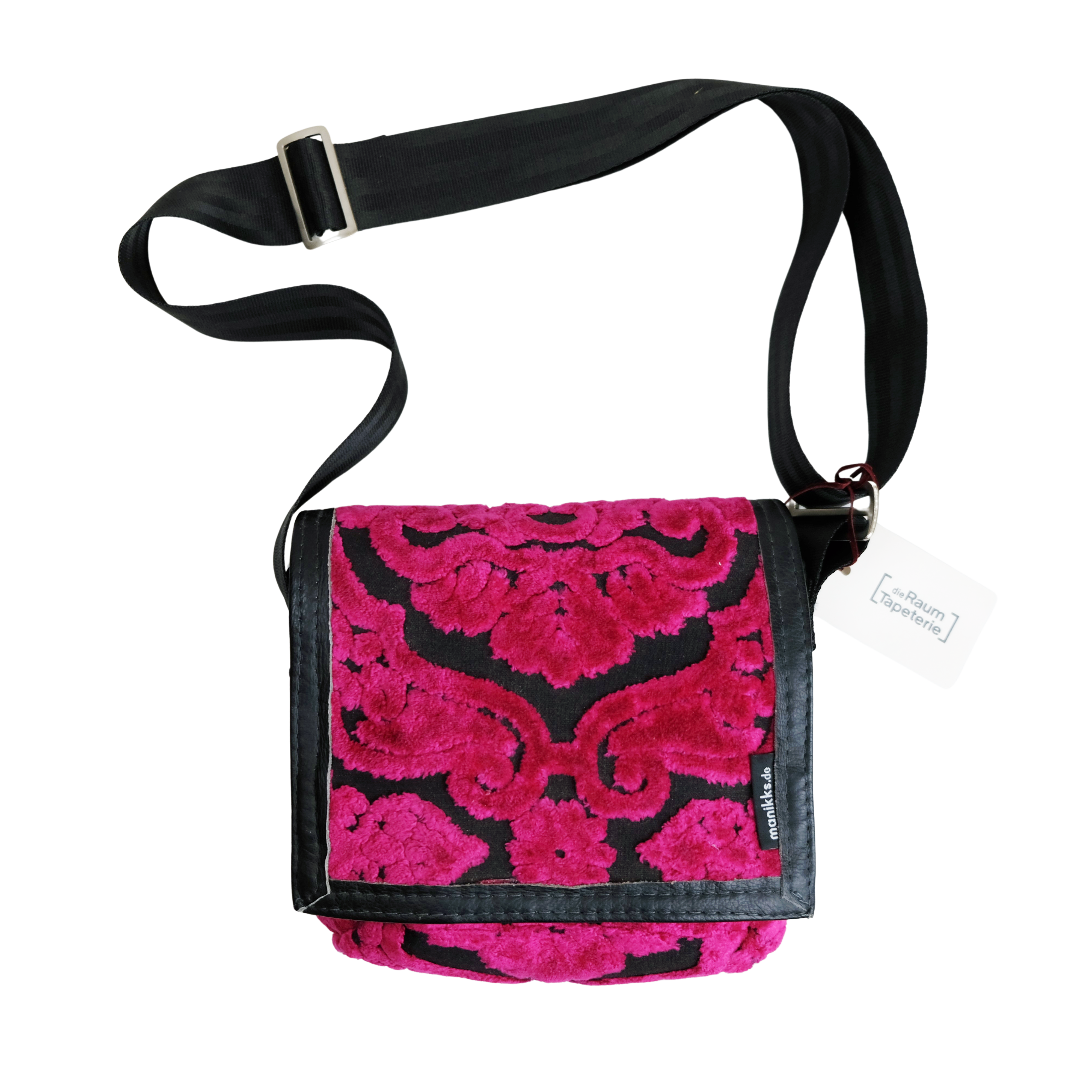 Tasche pink, Floral - Raumtapeterie