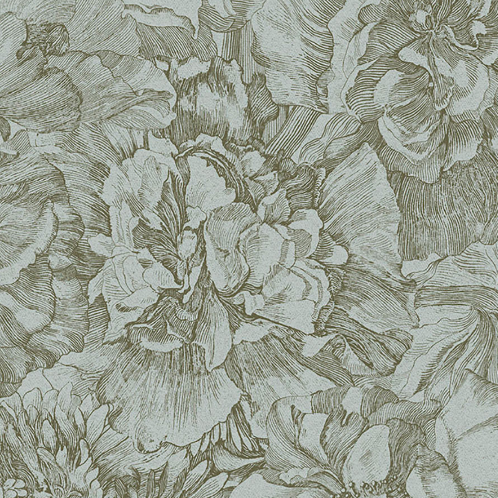 Eijffinger Tapete 3073 – Romantische Vliestapete mit klassischem Blumenmuster in 2-Ton - Raumtapeterie