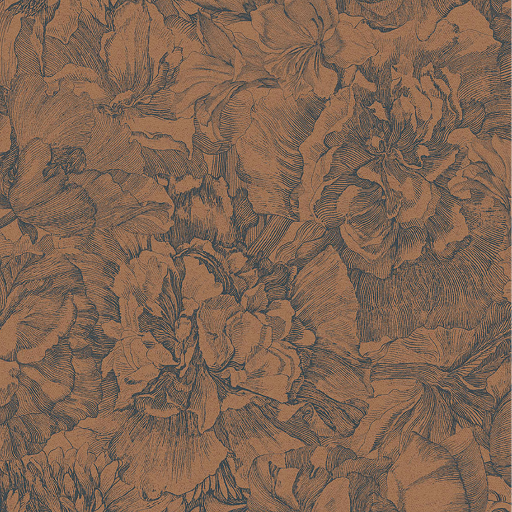 Eijffinger Tapete 3073 – Romantische Vliestapete mit klassischem Blumenmuster in 2-Ton - Raumtapeterie