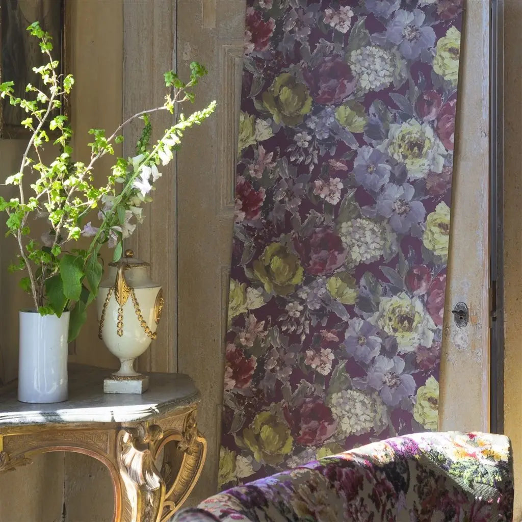 Designers Guild Tapete: Roseto - Damson Designers Guild