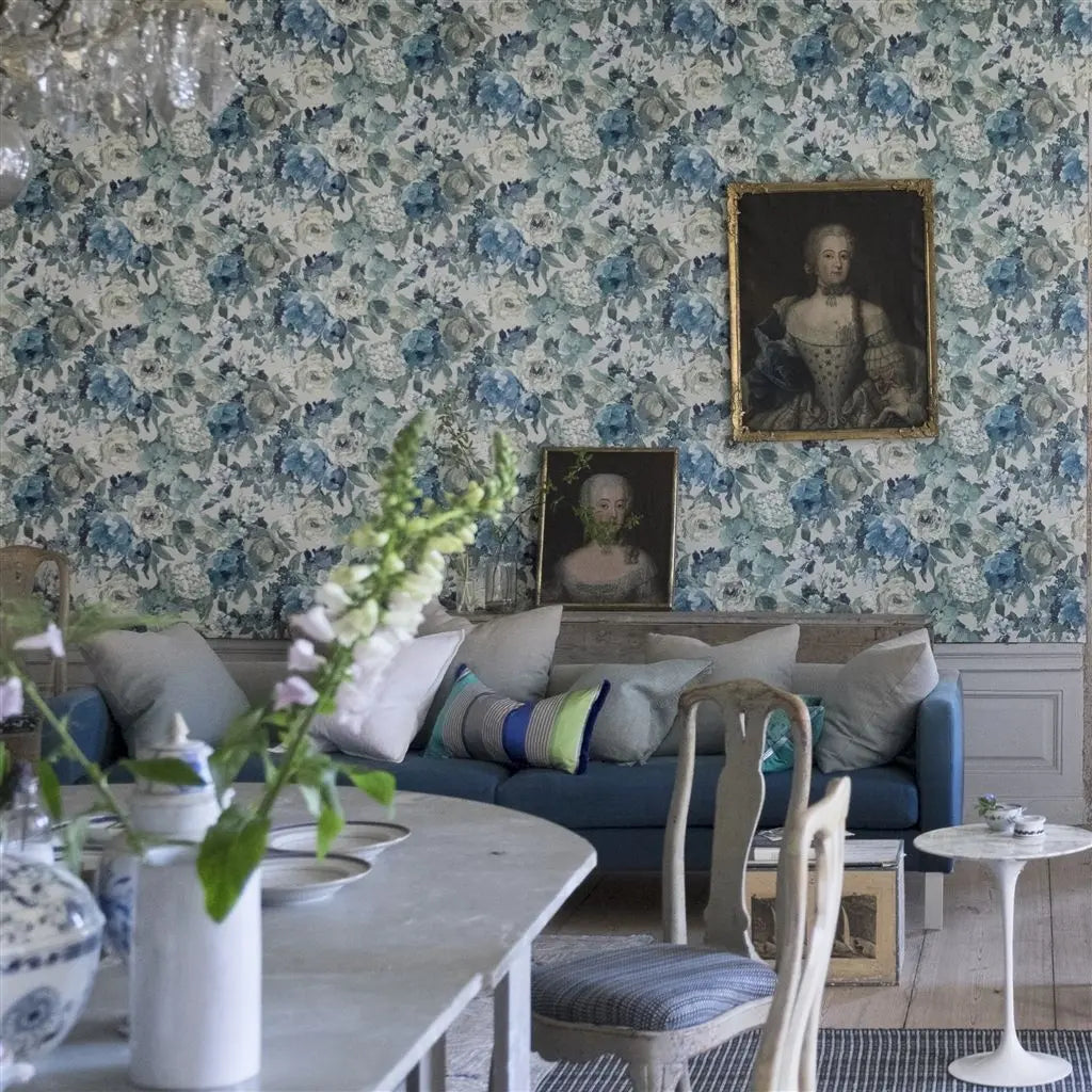Designers Guild Tapete: Roseto - Indigo Designers Guild