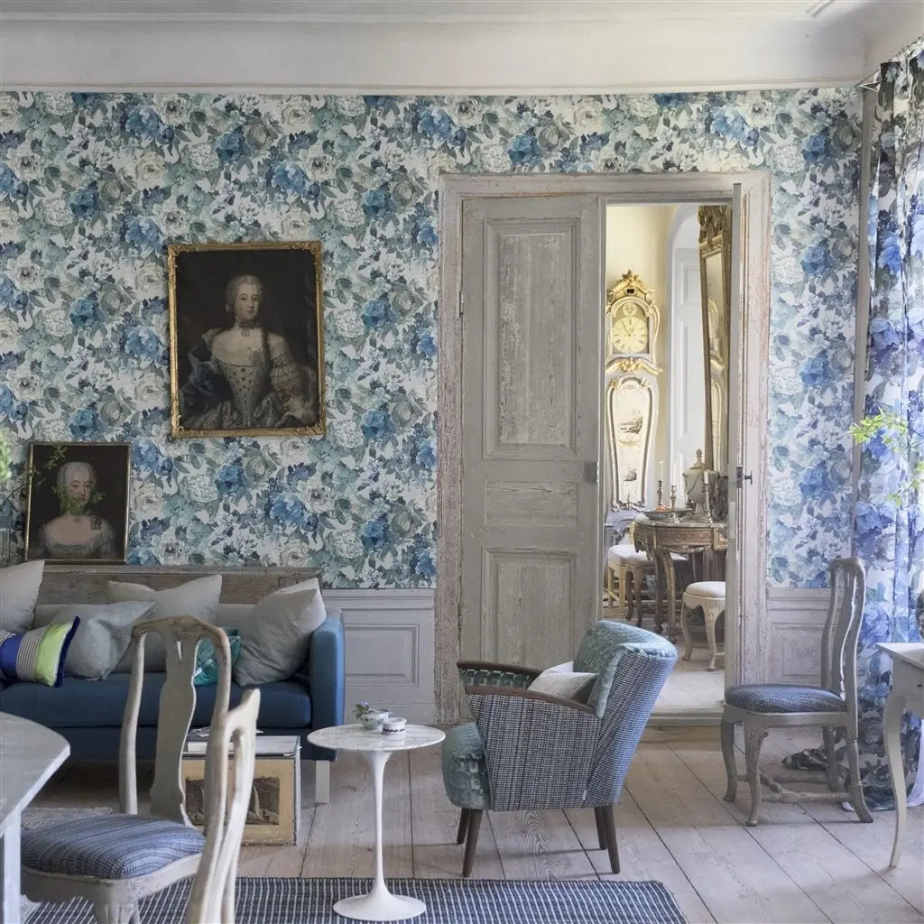 Designers Guild Tapete: Roseto - Indigo Designers Guild