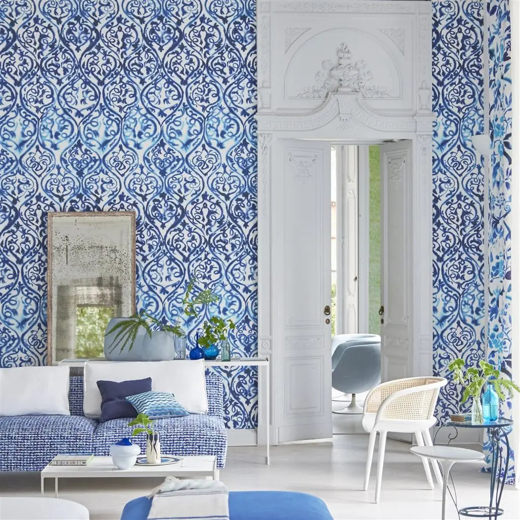 Tapete von Designers Guild: Arabesque Cobalt Designers Guild
