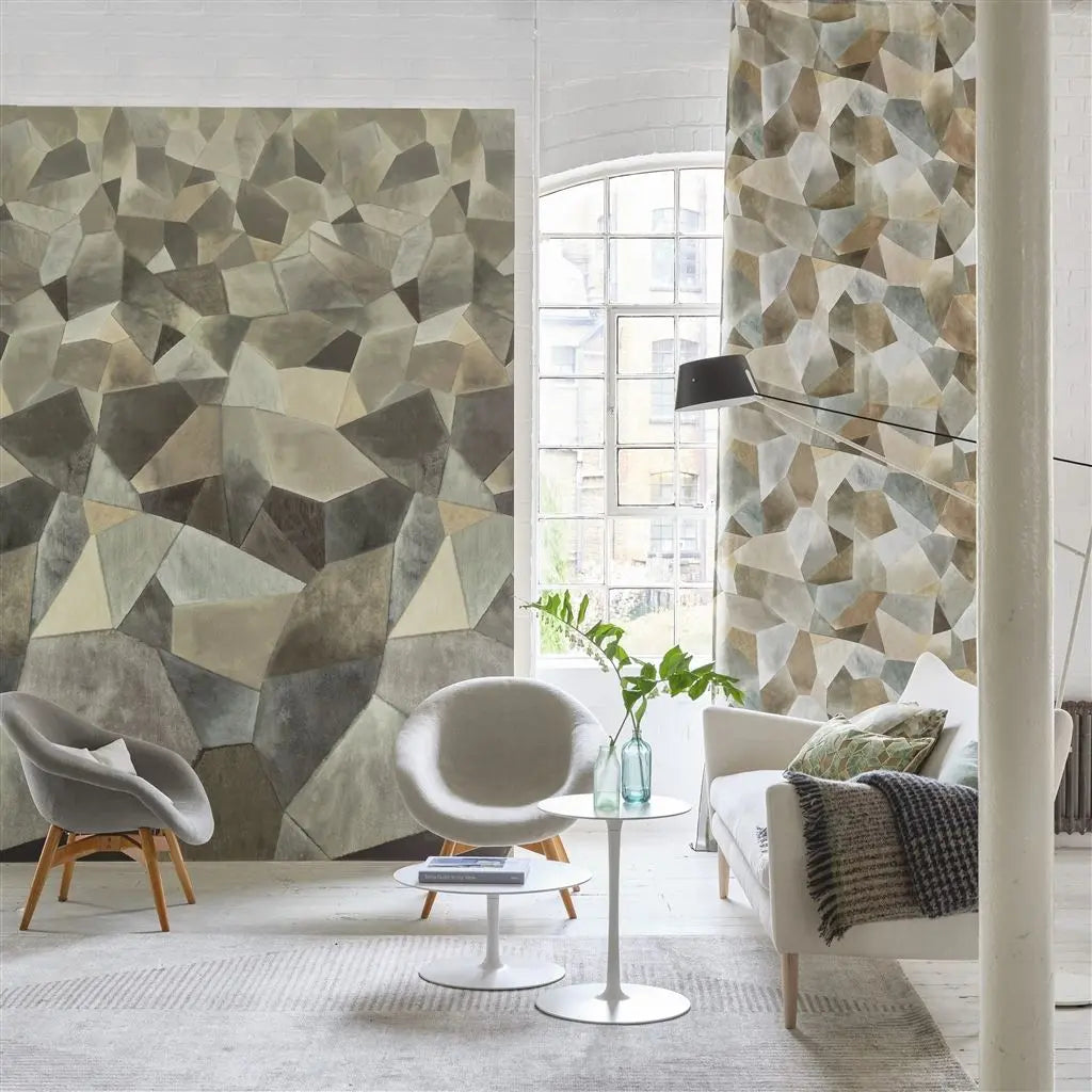 Tapete von Designers Guild: Geo Moderne Pewter Designers Guild