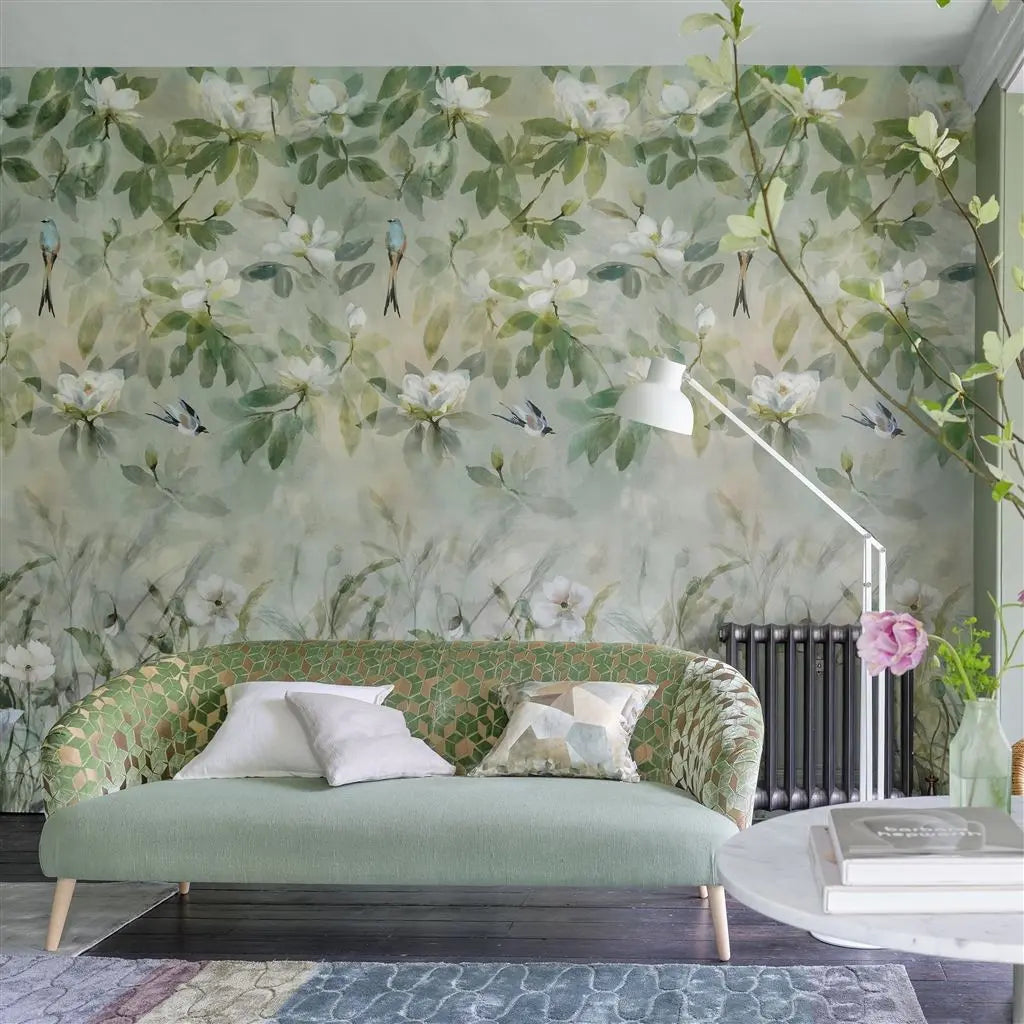 Tapete von Designers Guild: Kiyosumi Celadon Designers Guild