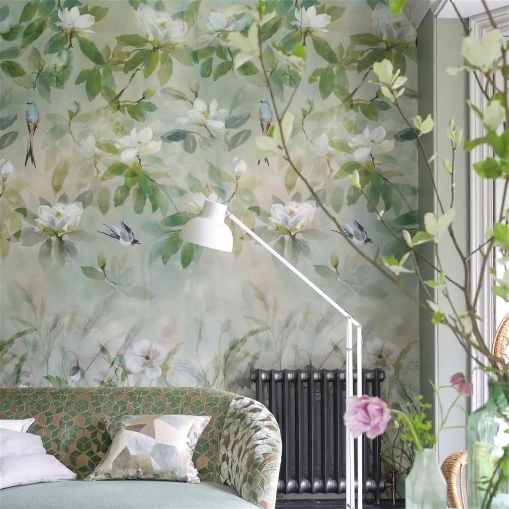 Tapete von Designers Guild: Kiyosumi Celadon Designers Guild