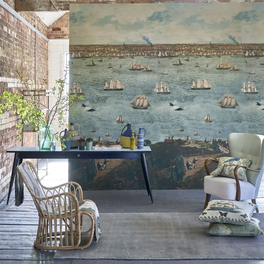 Tapete von John Derian: Seaport Ocean Designers Guild