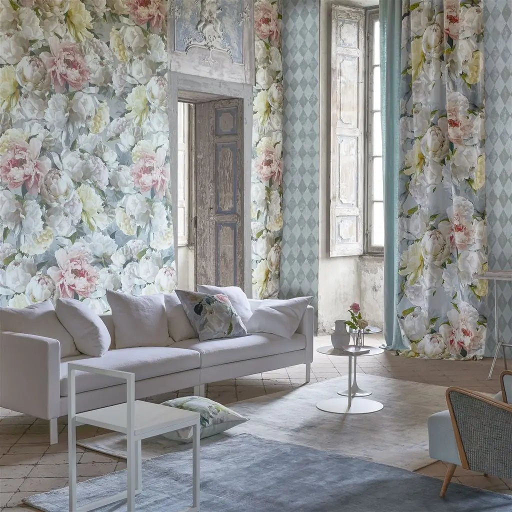 Tapeten von Designers Guild: Peonia Grande Zinc Designers Guild