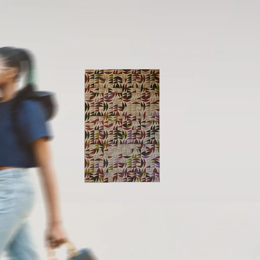 YAGEMEDIA GRAFIK „ARC“ BURGUNDER die Raumtapeterie