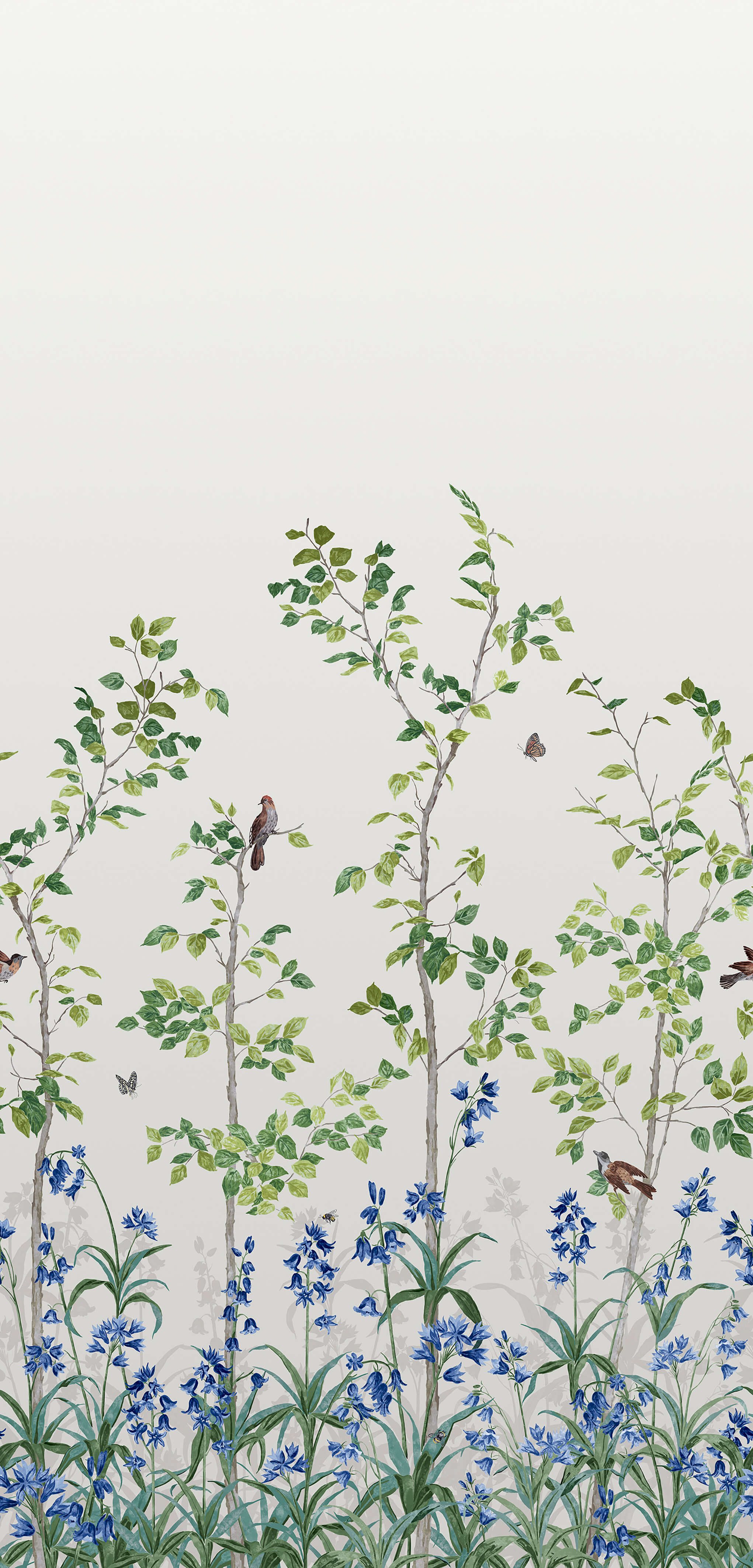 Bird & Bluebell Tapete