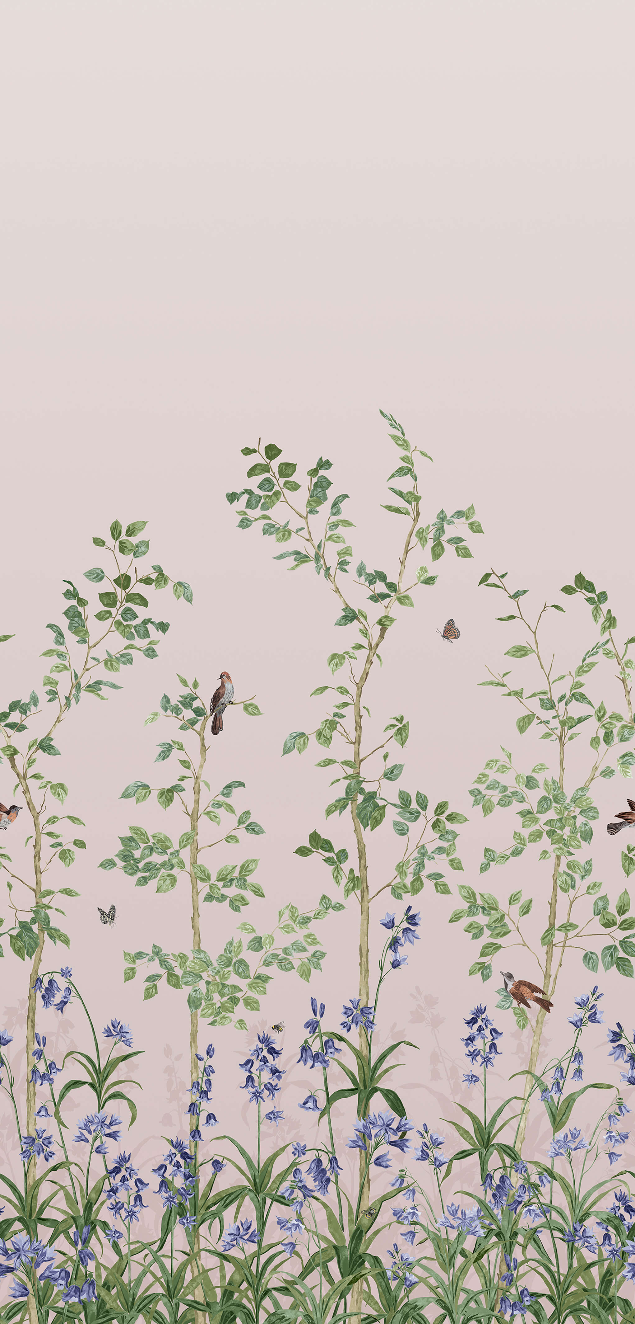 Bird & Bluebell Tapete