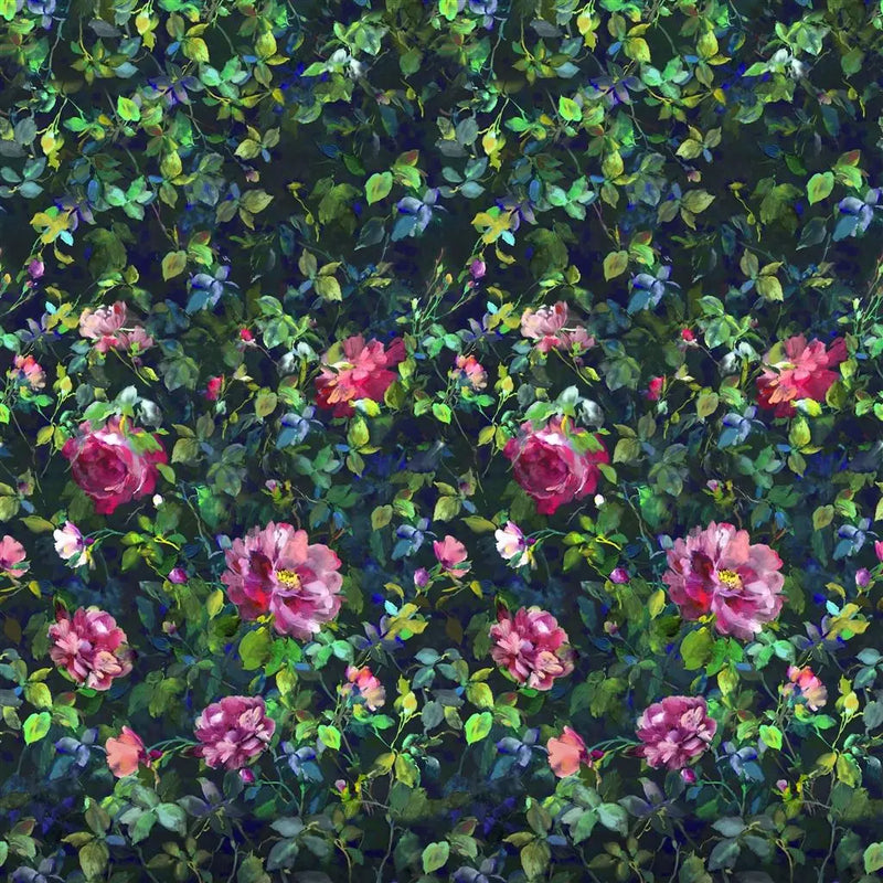Blumen-Tapete- Wandbild Gertrude Rose Fuchsia Designers Guild