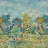 Foret Impressionniste Grasscloth Celadon