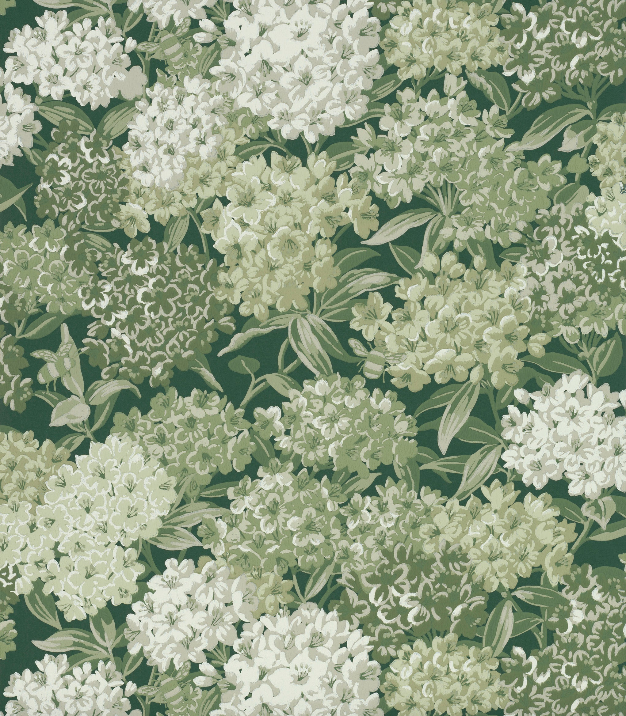 Rhododendron Walk – florale Tapete groß, elegant fürs Wohnzimmer - Raumtapeterie