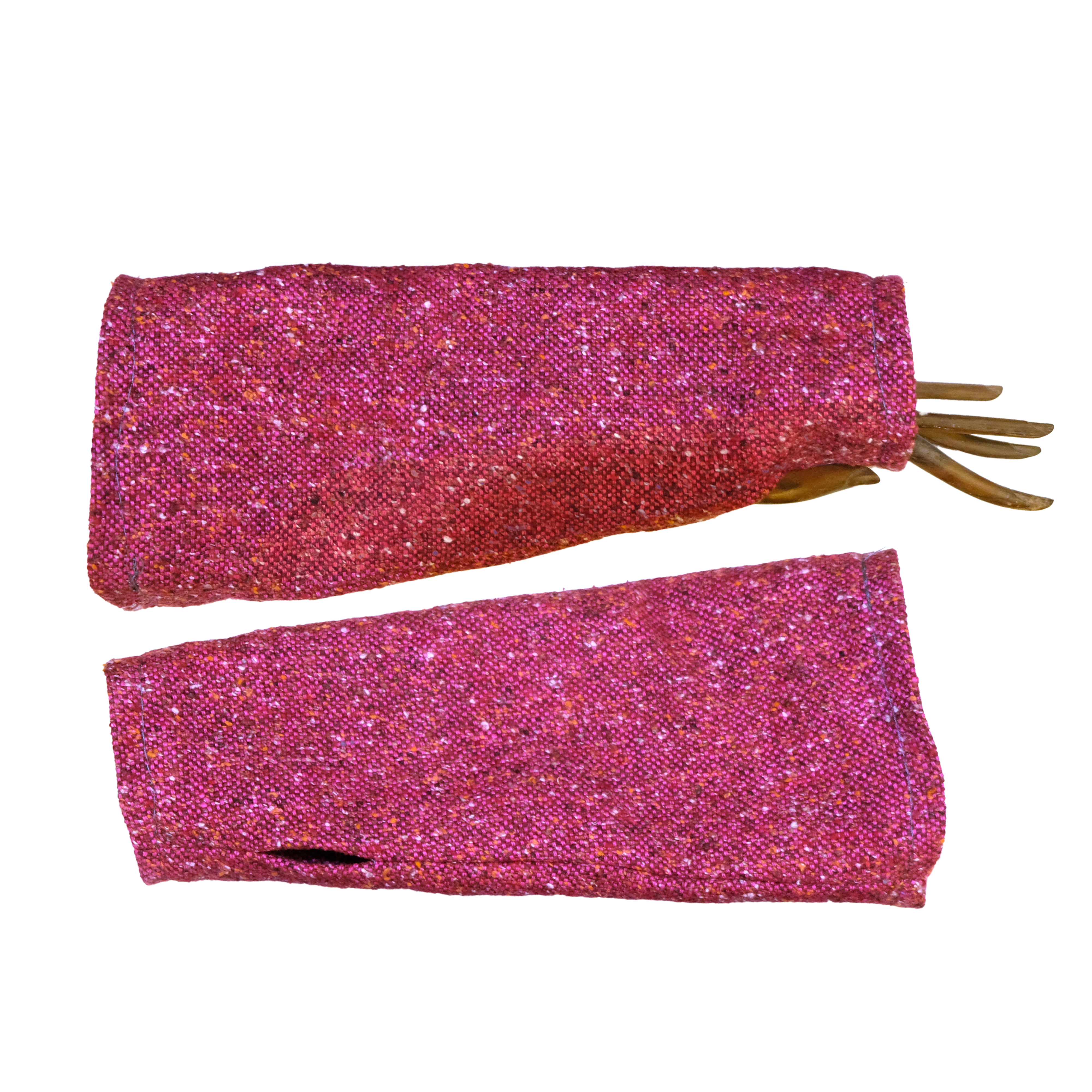 Stulpen-Paar, Upcycled Pink/mehrfarbig