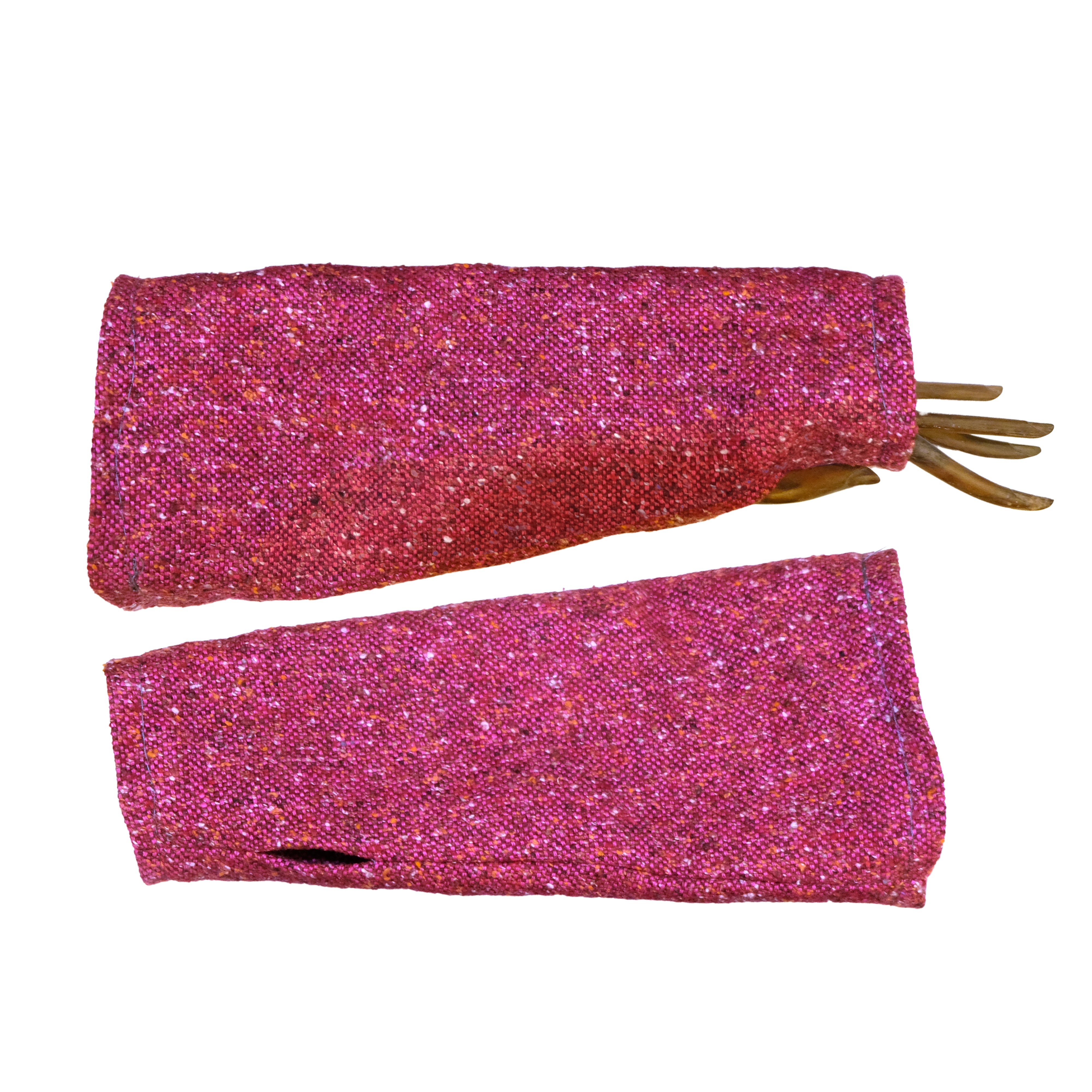 Stulpen-Paar „Pink/Mehrfarbig“ – Nachhaltige Eleganz aus Polsterstoffen