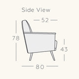 Sessel »Wedge« von Designers Guild Raumtapeterie
