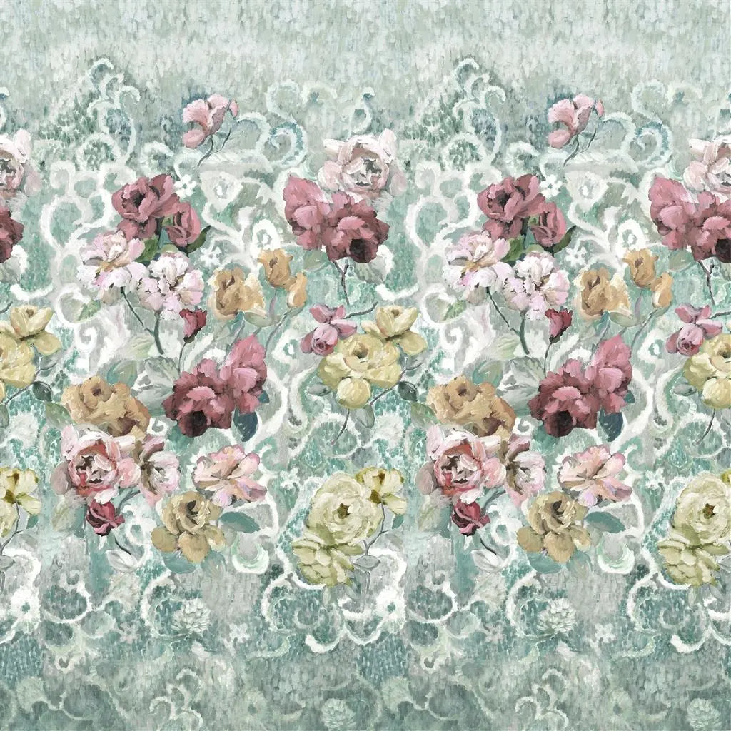 Tapete: Tapestry Flower Eau De Nil- Wandbild von Designers Guild Designers Guild