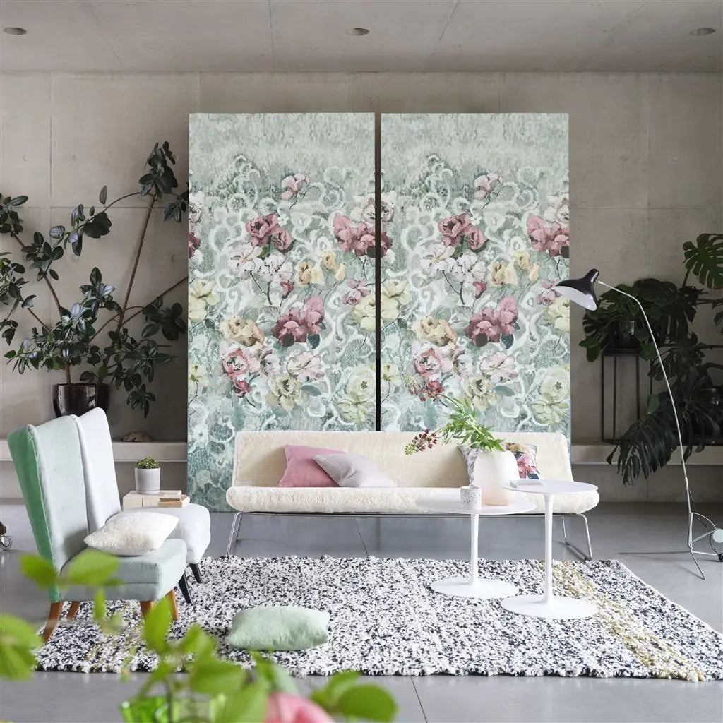 Tapete: Tapestry Flower Eau De Nil- Wandbild von Designers Guild Designers Guild