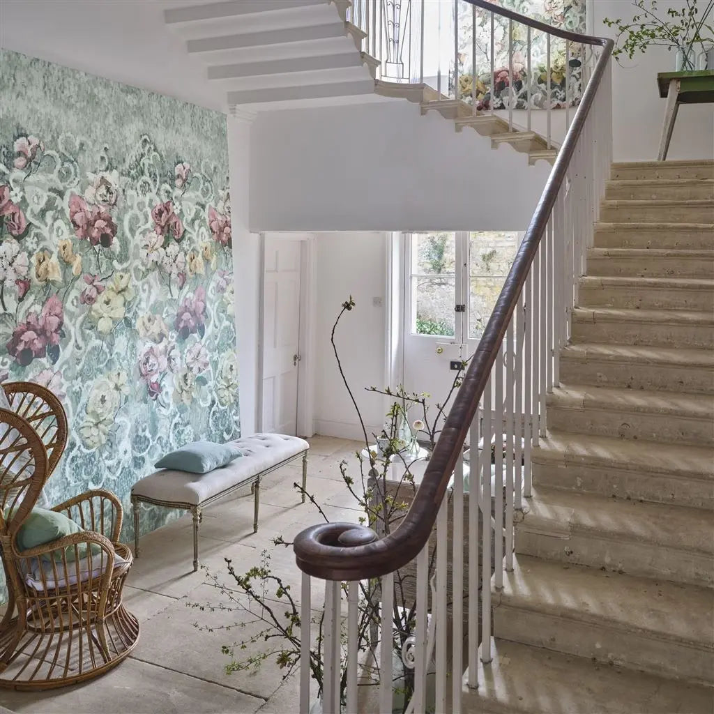 Tapete: Tapestry Flower Eau De Nil- Wandbild von Designers Guild Designers Guild