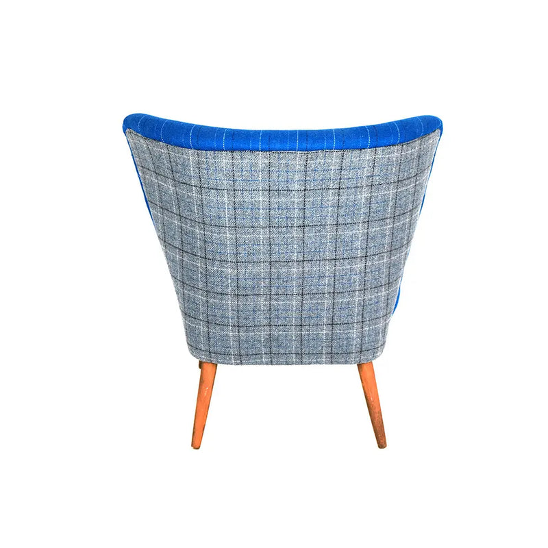 Cocktailsessel - klassisch in blau die Raumtapeterie