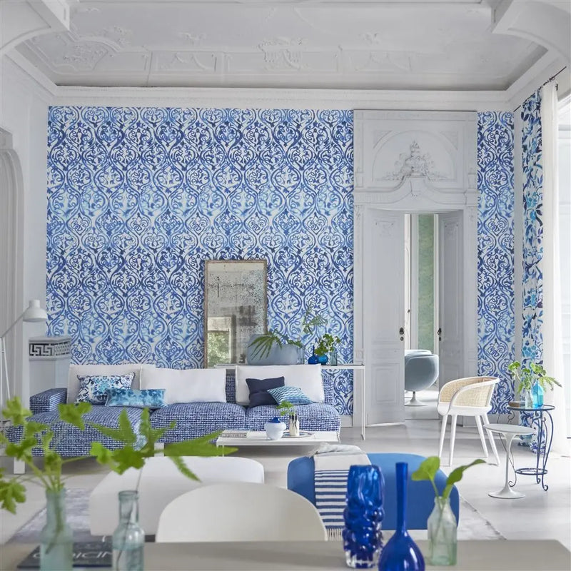 Tapete von Designers Guild: Arabesque  Cobalt Designers Guild