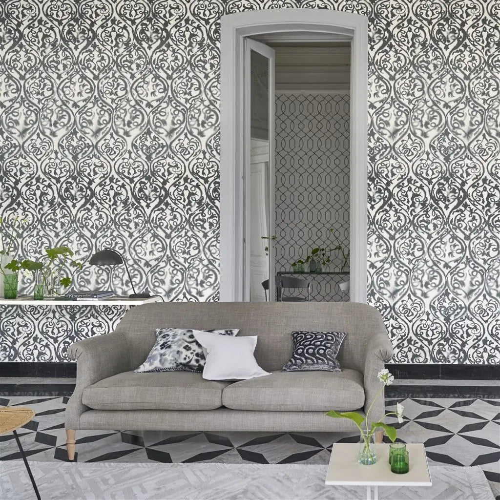 Tapete von Designers Guild: Arabesque Graphite Designers Guild