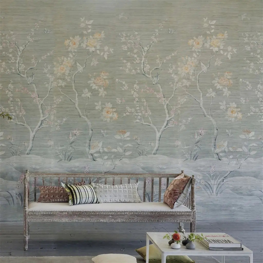 Tapete von Designers Guild Manohari Grasscloth Blossom Designers Guild