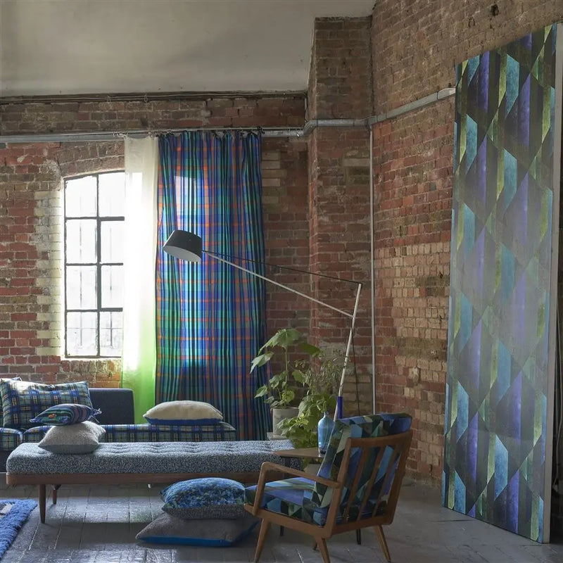 Tapete von Designers Guild Minakari Geo Cobalt Designers Guild