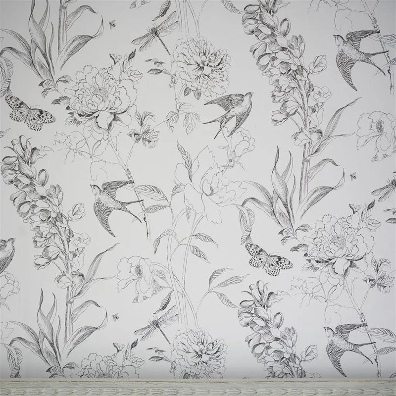 Tapete von Designers Guild Sibylla Garden - Black And White Designers Guild