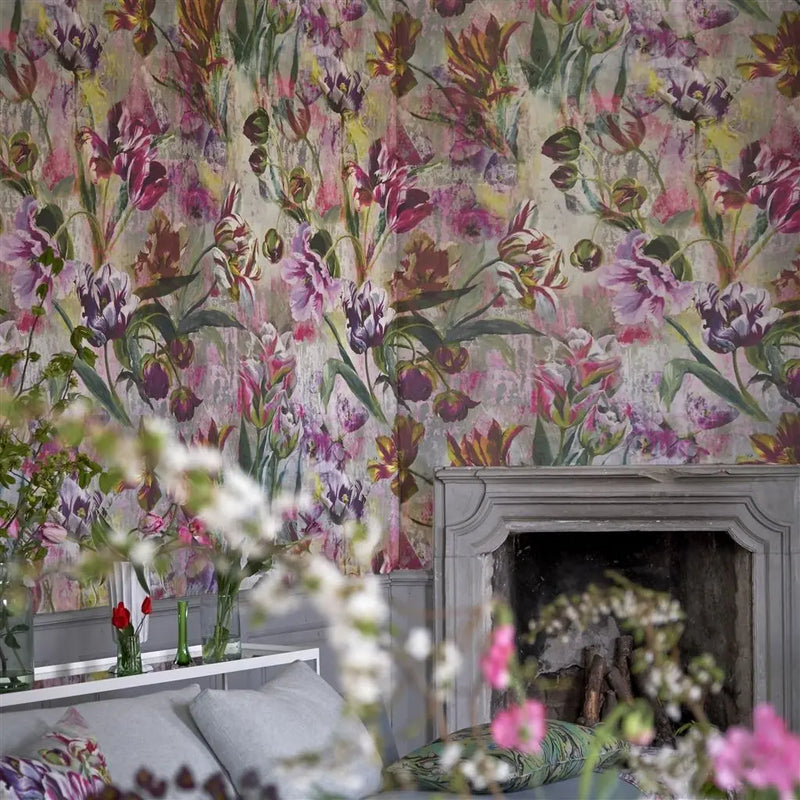 Tapete von Designers Guild Tulipa Stellata Fuchsia Designers Guild