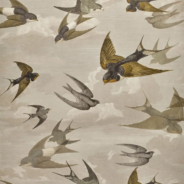 Tapete von John Derian Chimney Swallows John Derian