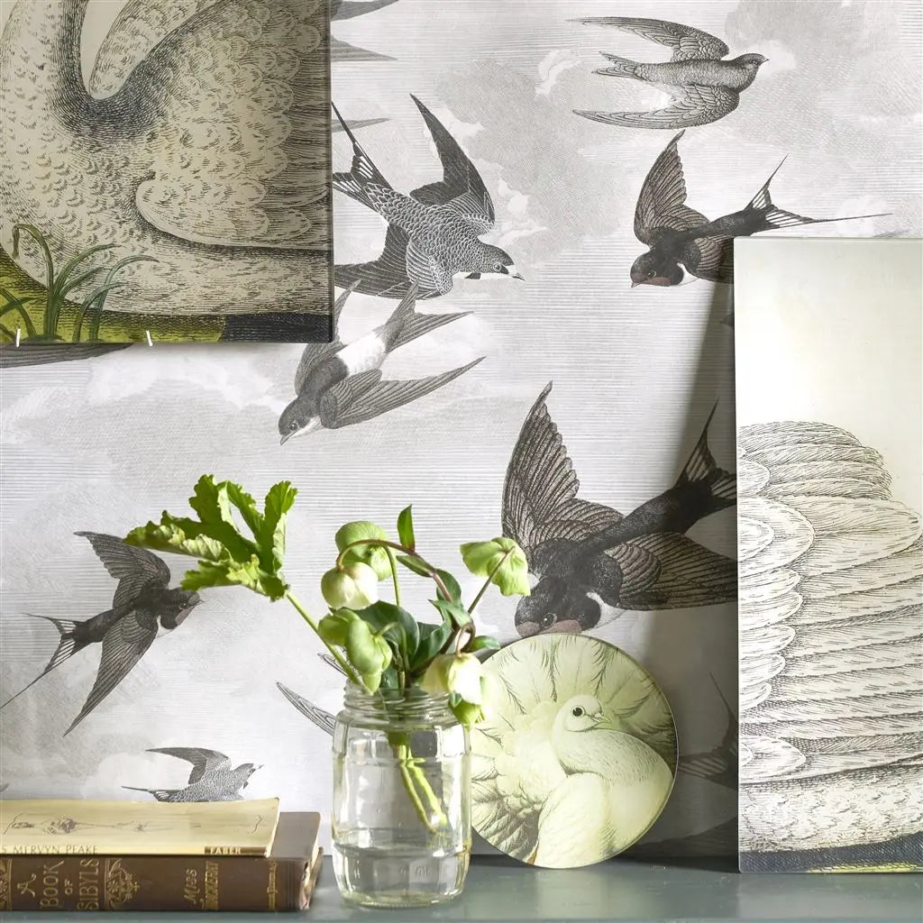 Tapete von John Derian Chimney Swallows John Derian