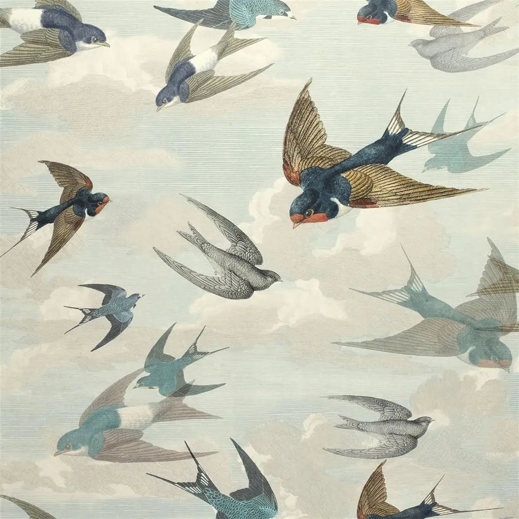 Tapete von John Derian Chimney Swallows John Derian