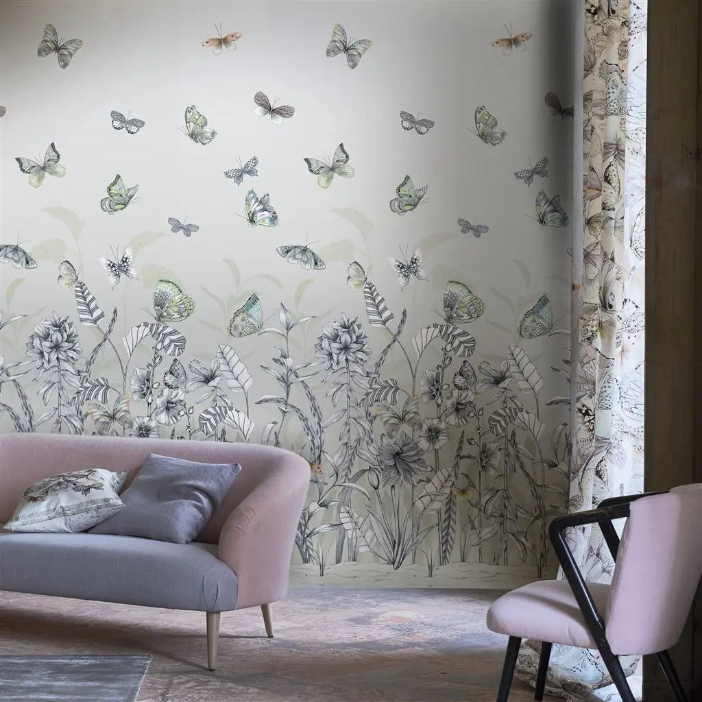 Tapeten von Designers Guild:  Papillons Eau De Nil Designers Guild