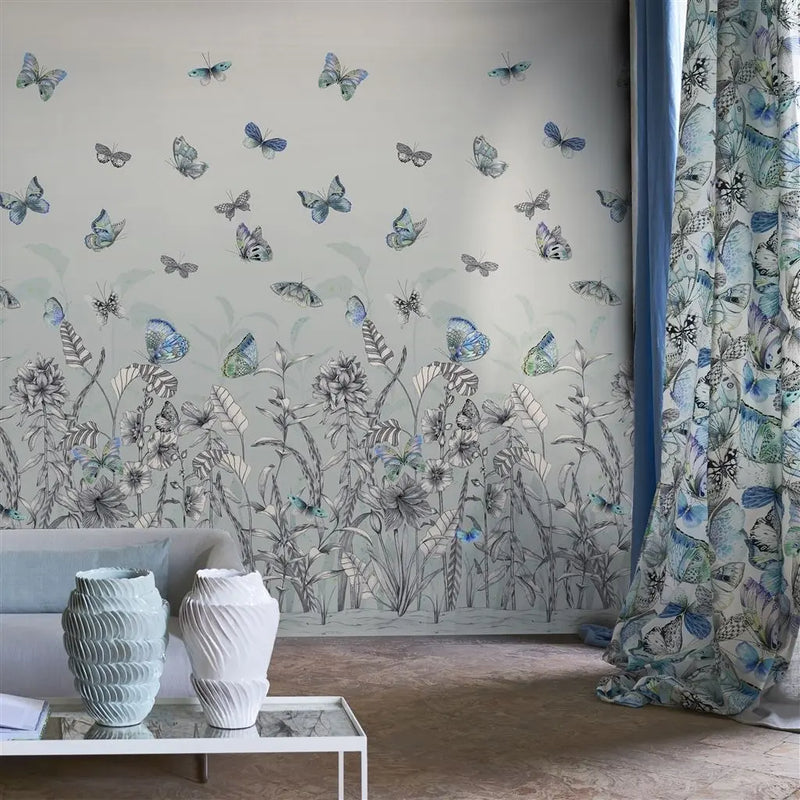 Tapeten von Designers Guild:  Papillons Eau De Nil Designers Guild